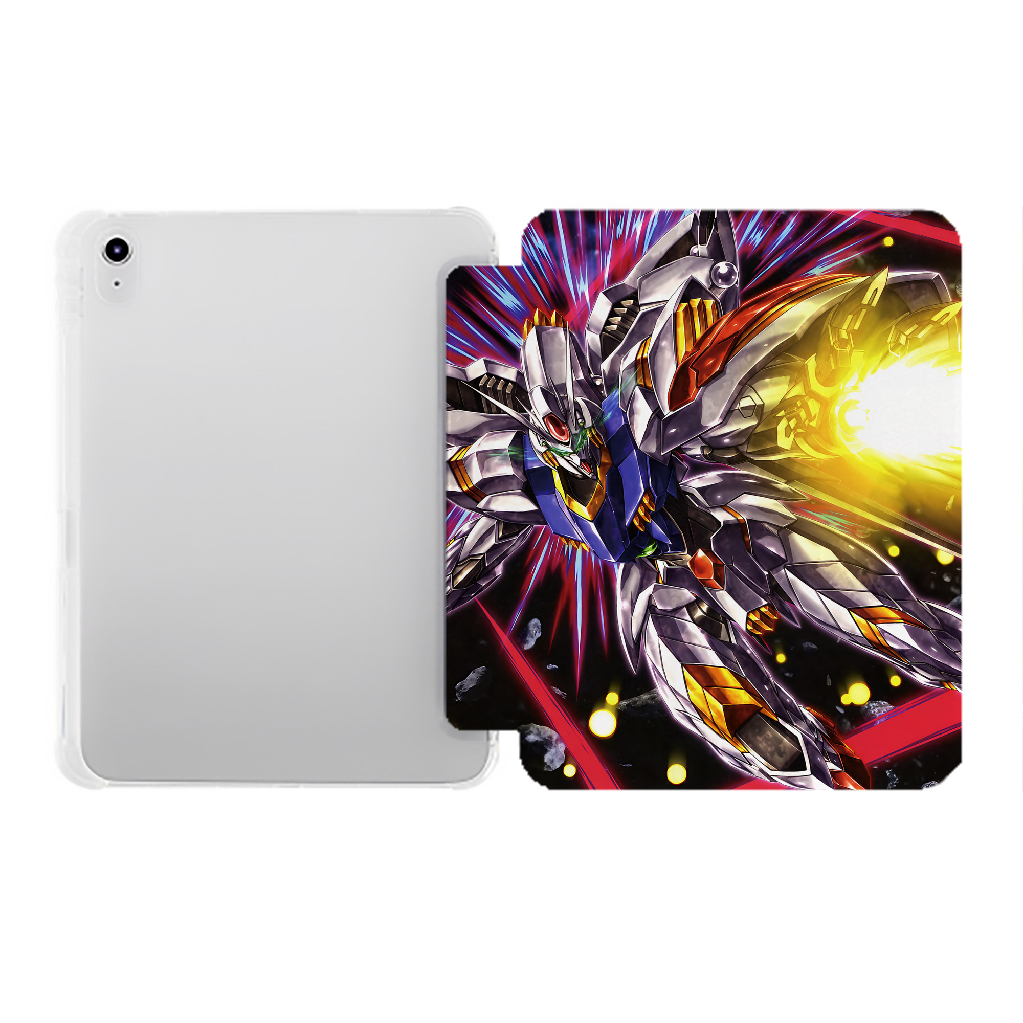 （画像用） 機動戦士ガンダム Mobile Suit Gundam IPad ケース ペン収納付き 三つ折りスタンド PUレザー×シリコン 対応機種9.5/10.5/10.9インチ